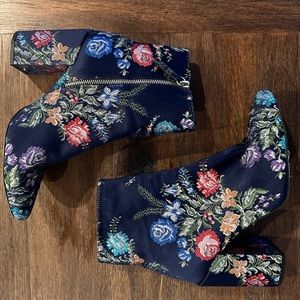 ZARA Basic Collection Floral Booties